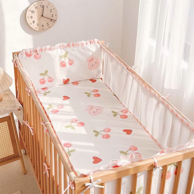 Linge de lit bebe - DouxSommeil™ - Cerises & Lapins - Mon Bébé Dodo
