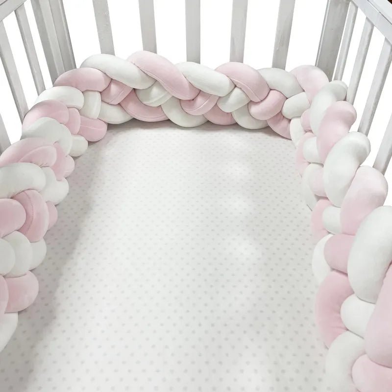 Tour de Lit Bebe - CozyKnot™ - Rose Blanc - Mon Bébé Dodo