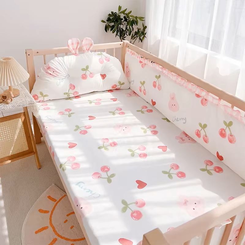 Linge de lit bebe - DouxSommeil™ - Cerises & Lapins - Mon Bébé Dodo
